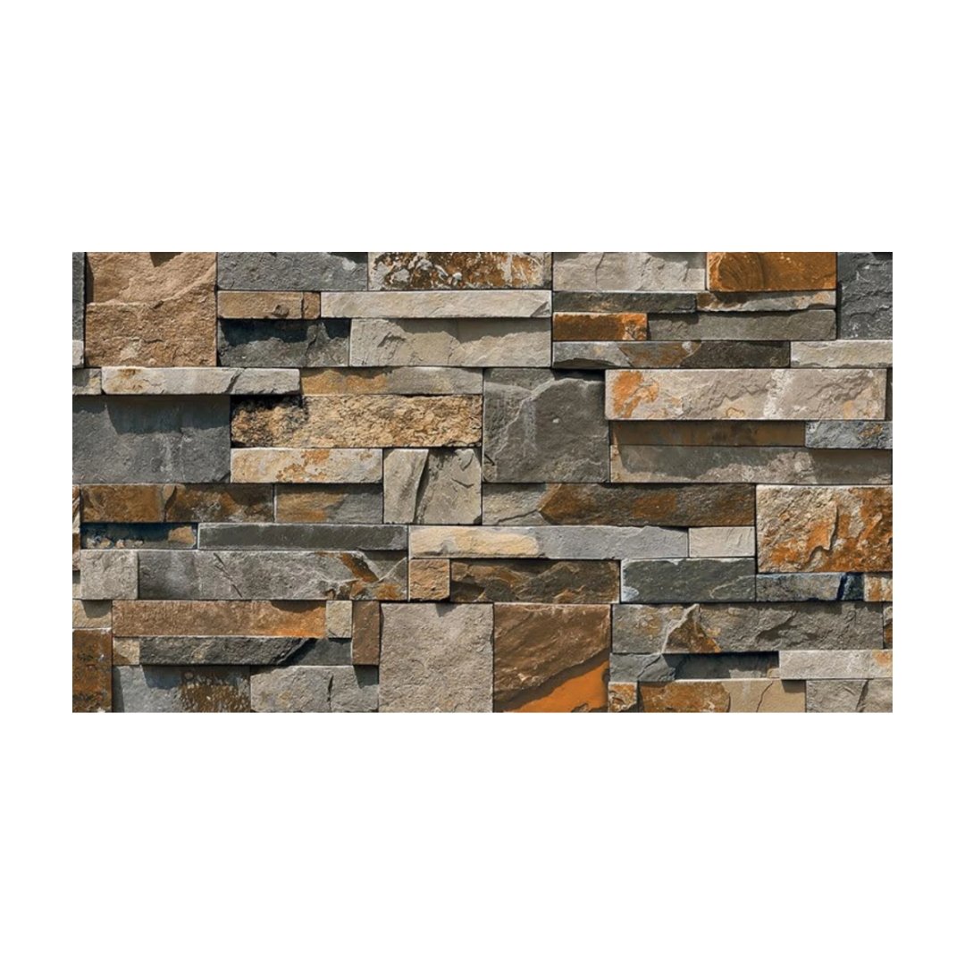 Tera Natural Metrix Stone Pattern Elevation Tiles - My Home Studio